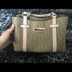 Calvin Klein Faux Leather Hudson Handbag